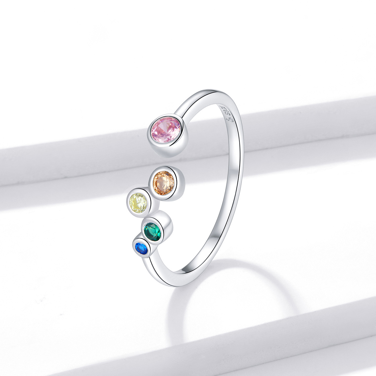 Pandora Style Kleurrijke bubbels Open Ring - BSR149
