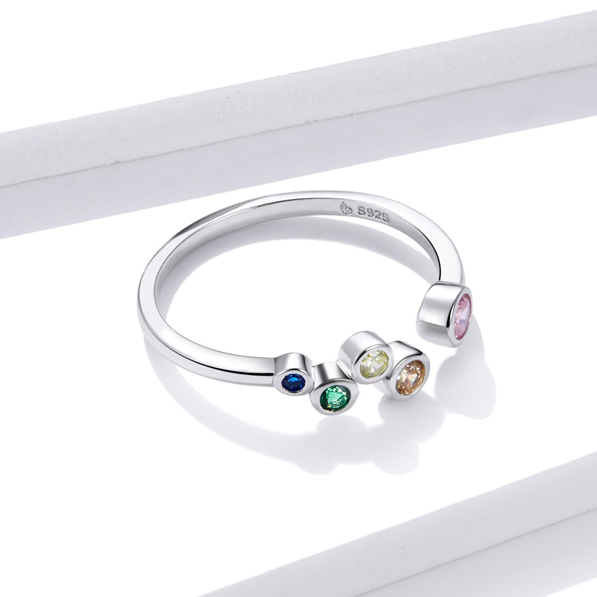 Pandora Style Kleurrijke bubbels Open Ring - BSR149