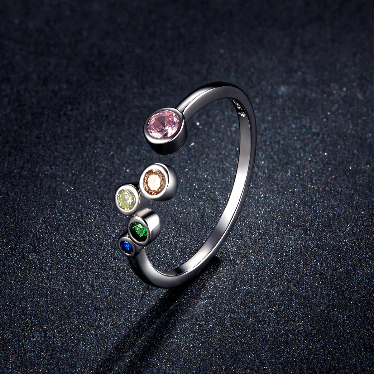 Pandora Style Kleurrijke bubbels Open Ring - BSR149