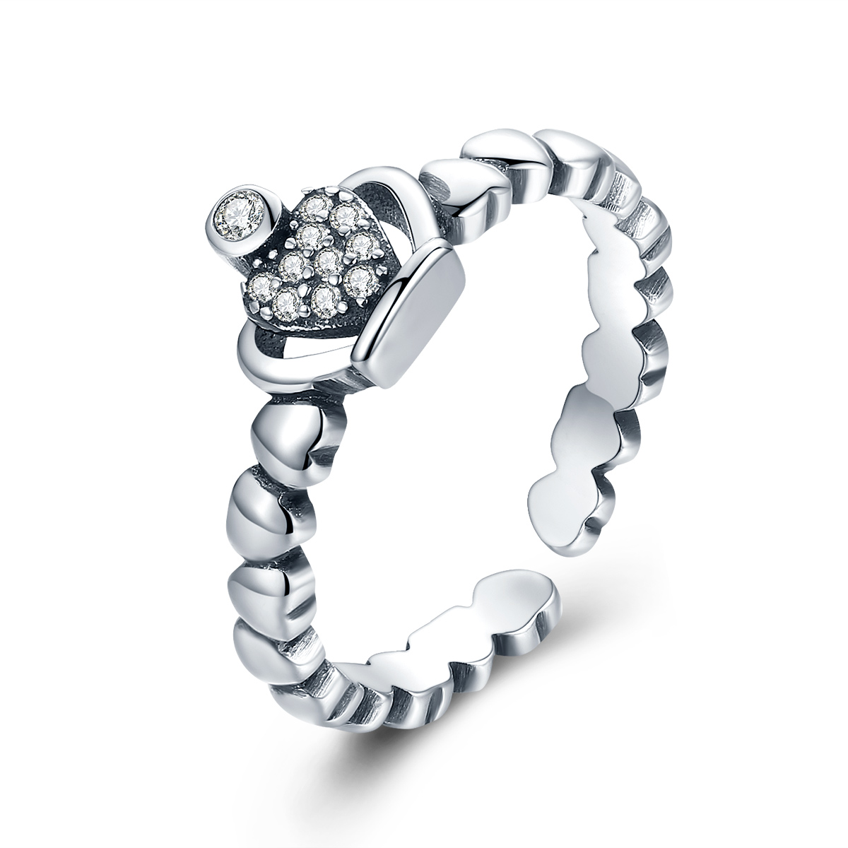 Pandora Style Koningin Laurel Krans Open Ring - VSR142 Pandora Style Koningin Laurel Krans Open Ring - VSR142