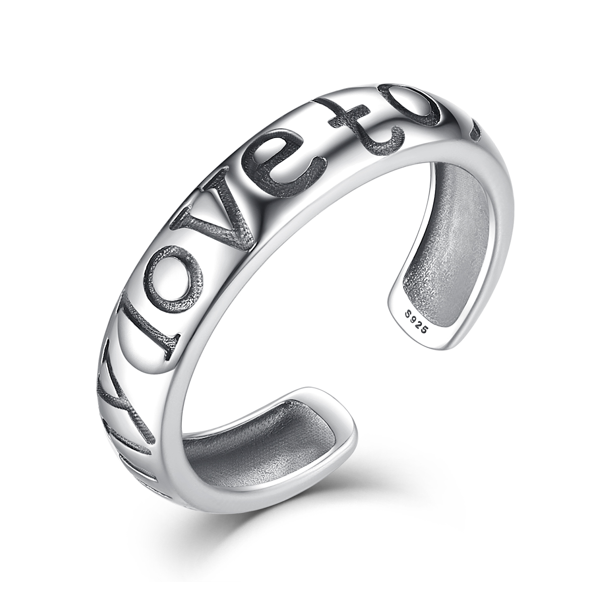 Pandora Style Liefdeskoppels Open Ring - VSR014 Pandora Style Liefdeskoppels Open Ring - VSR014