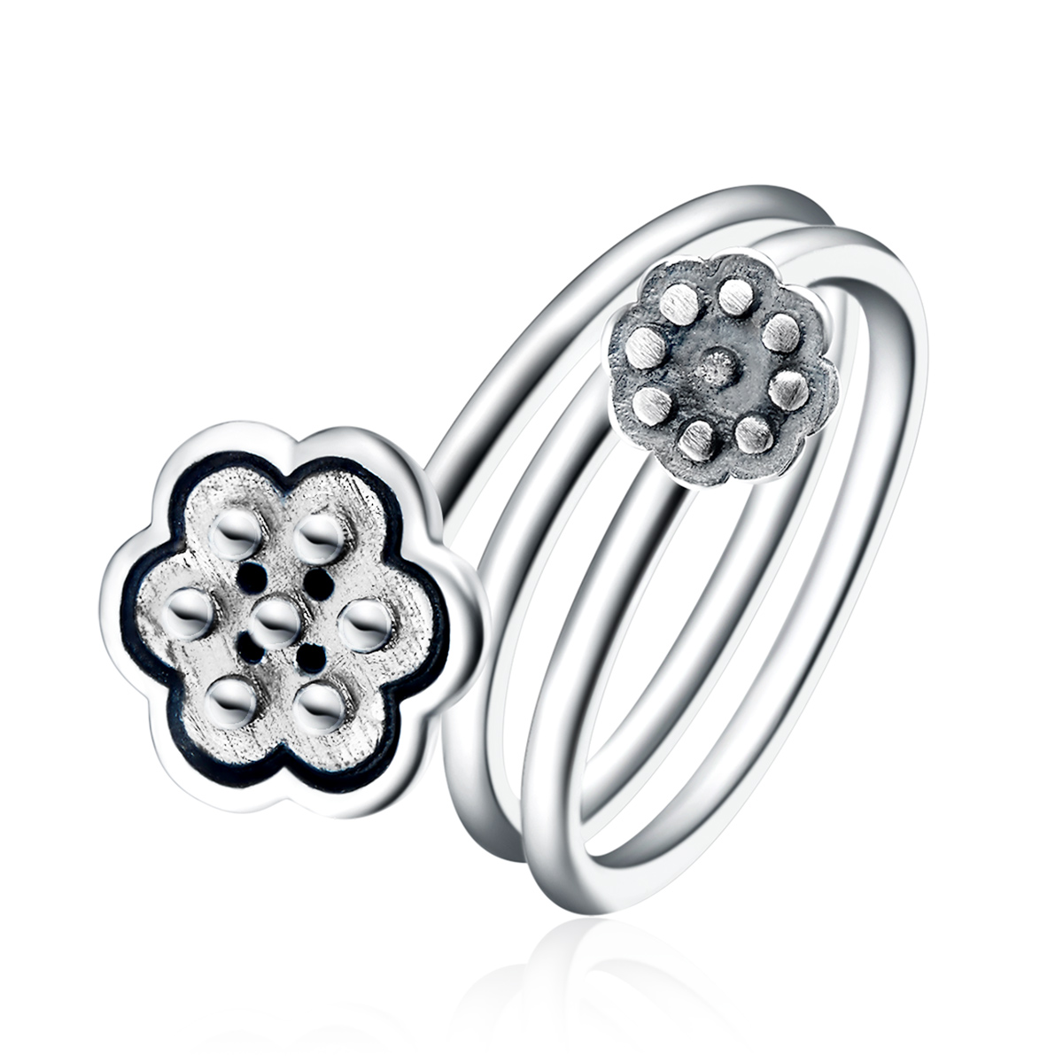Pandora Style Lotus Hanger Open Ring - VSR054 Pandora Style Lotus Hanger Open Ring - VSR054