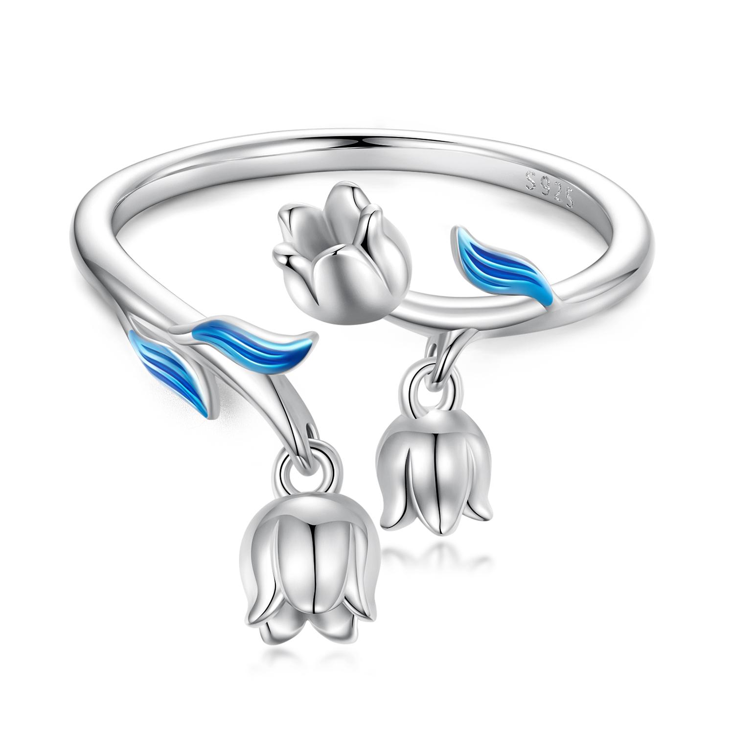 Pandora Style Orchidee Open Ring - BSR287 Pandora Style Orchidee Open Ring - BSR287