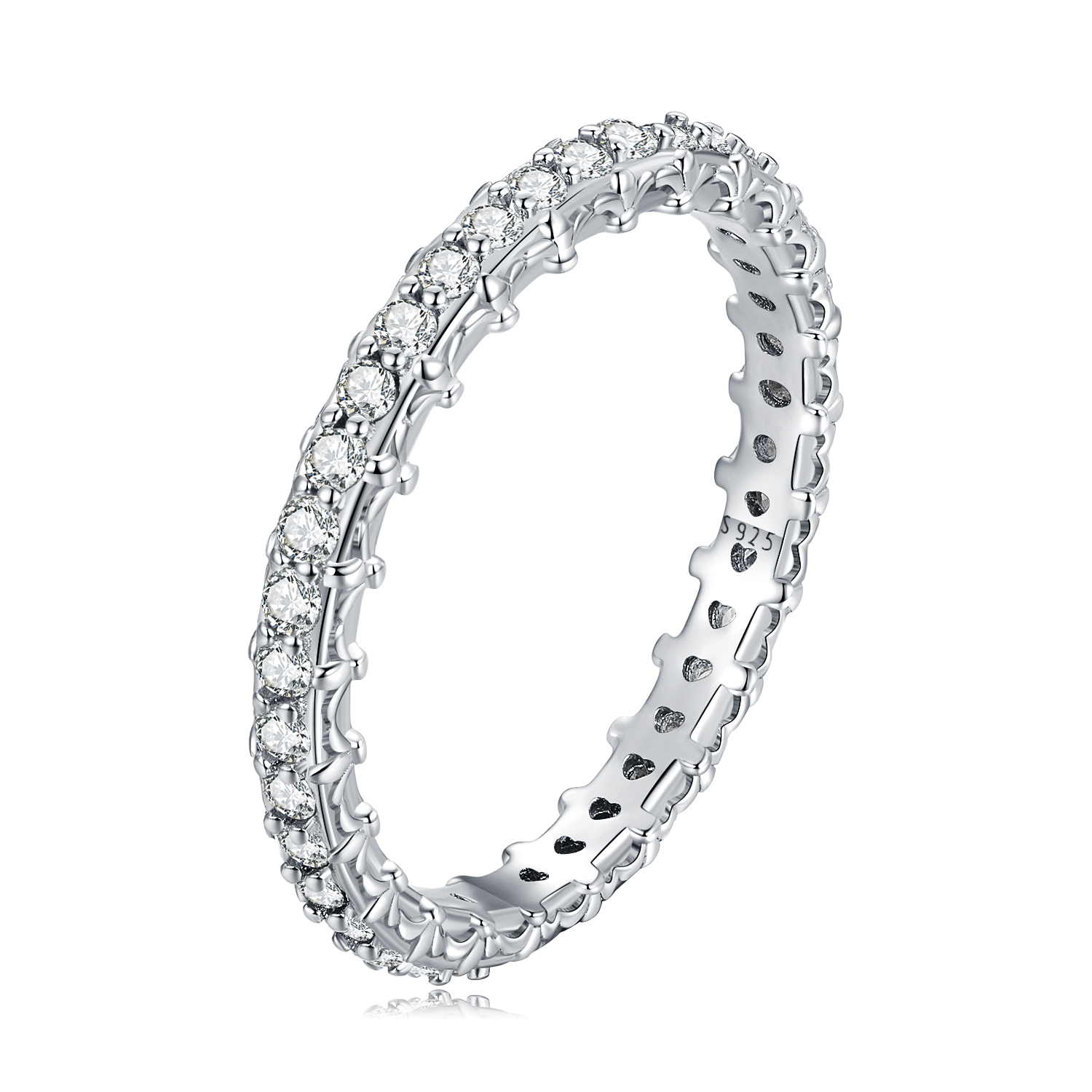 Pandora Style Patroon Kleur Zirkonium Ring - BSR277 Pandora Style Patroon Kleur Zirkonium Ring - BSR277