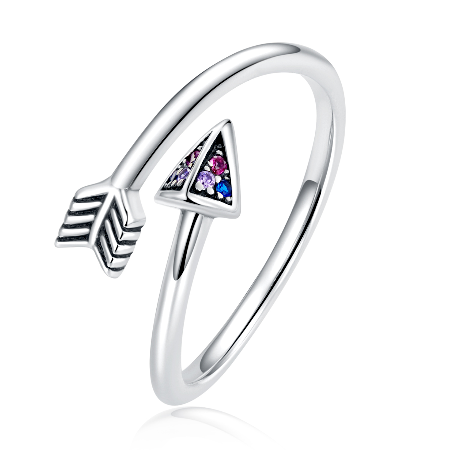 Pandora Style Pijl van liefde Open Ring - SCR820 Pandora Style Pijl van liefde Open Ring - SCR820