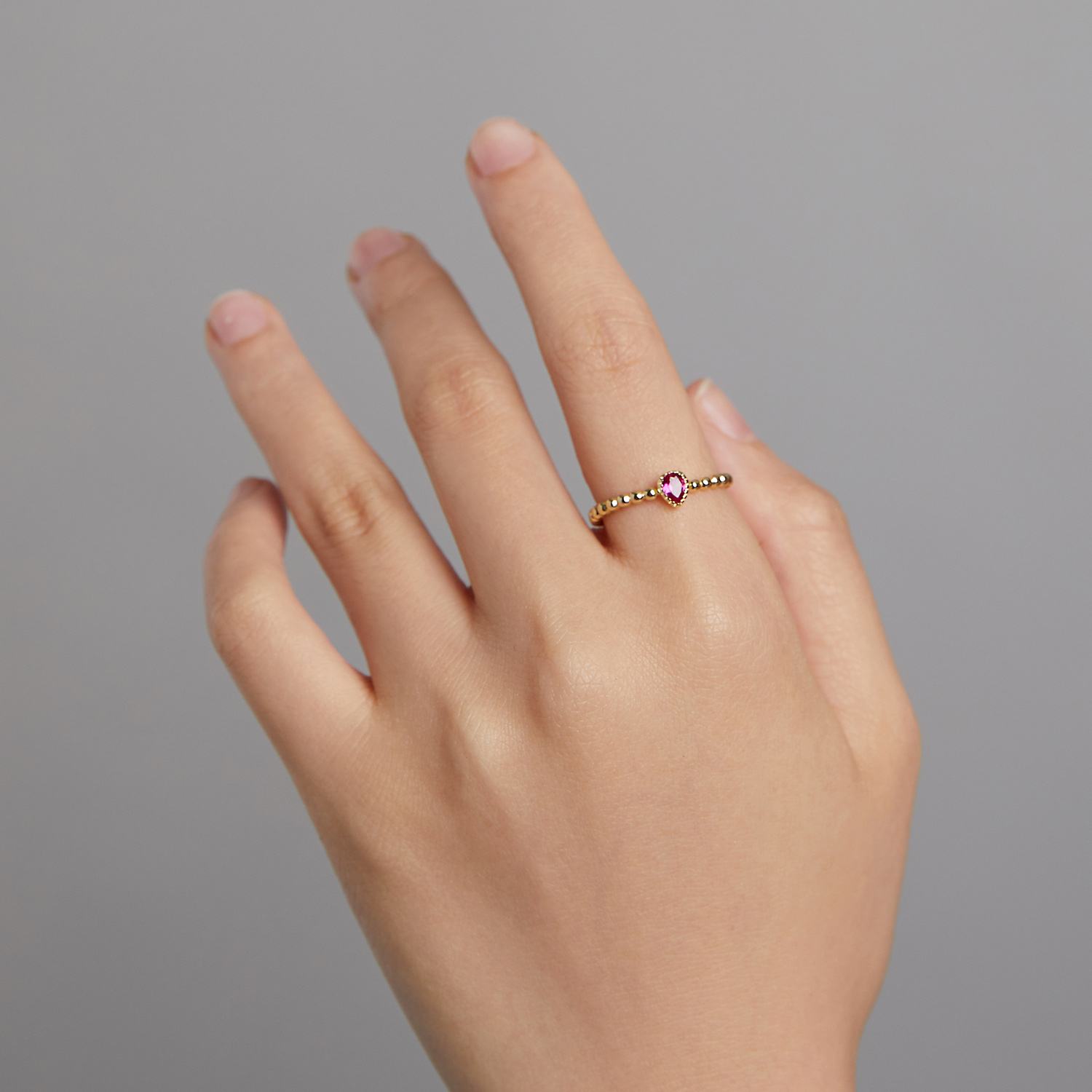 Pandora Style Rozenwaterdruppel Ring - SCR745