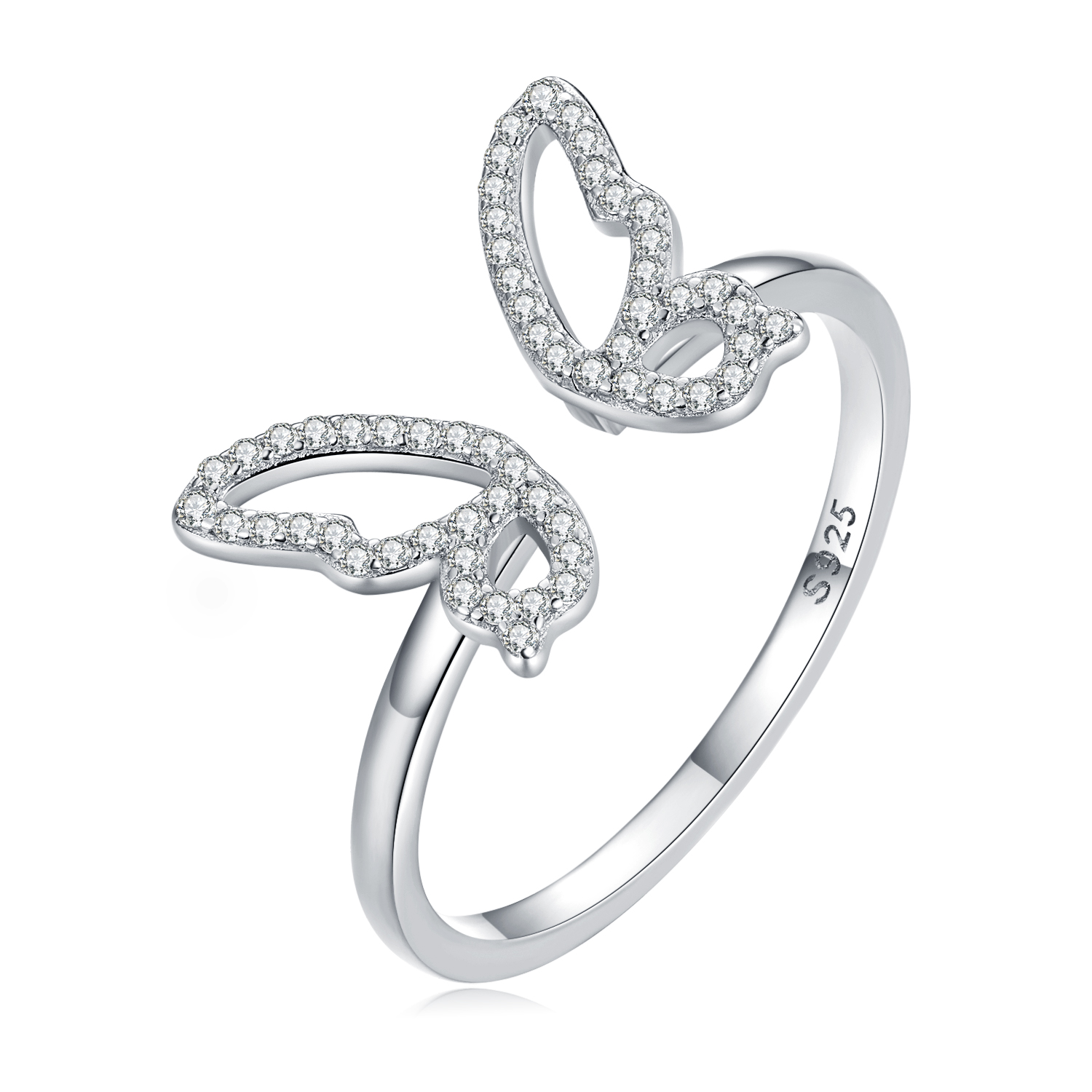 Pandora Style Vlinder Open Ring - BSR278 Pandora Style Vlinder Open Ring - BSR278