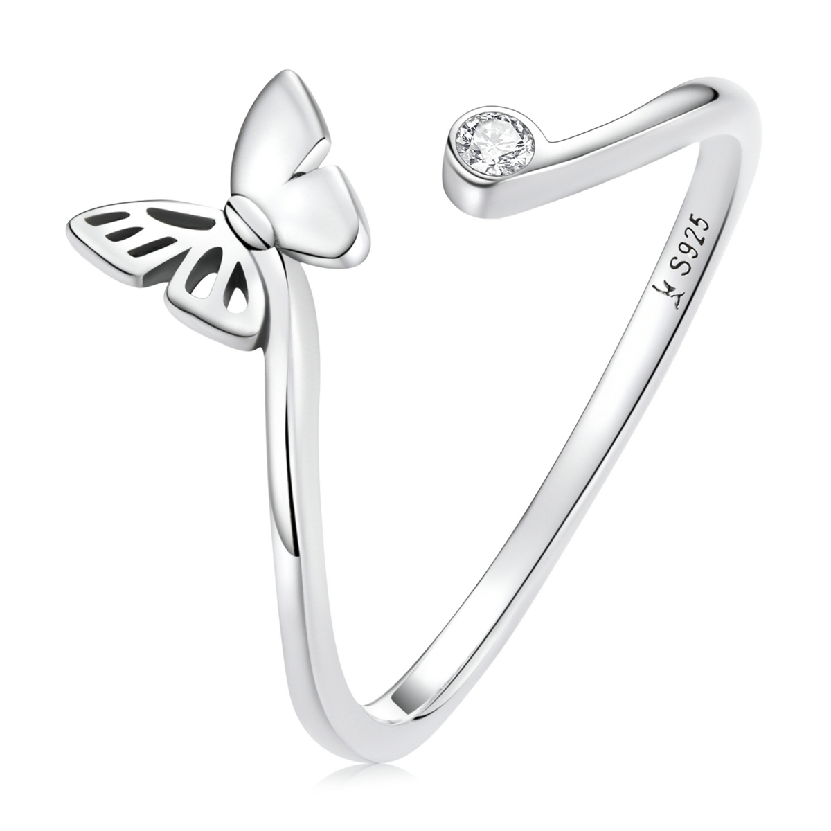 Pandora Style Vlinder Open Ring - SCR772 Pandora Style Vlinder Open Ring - SCR772