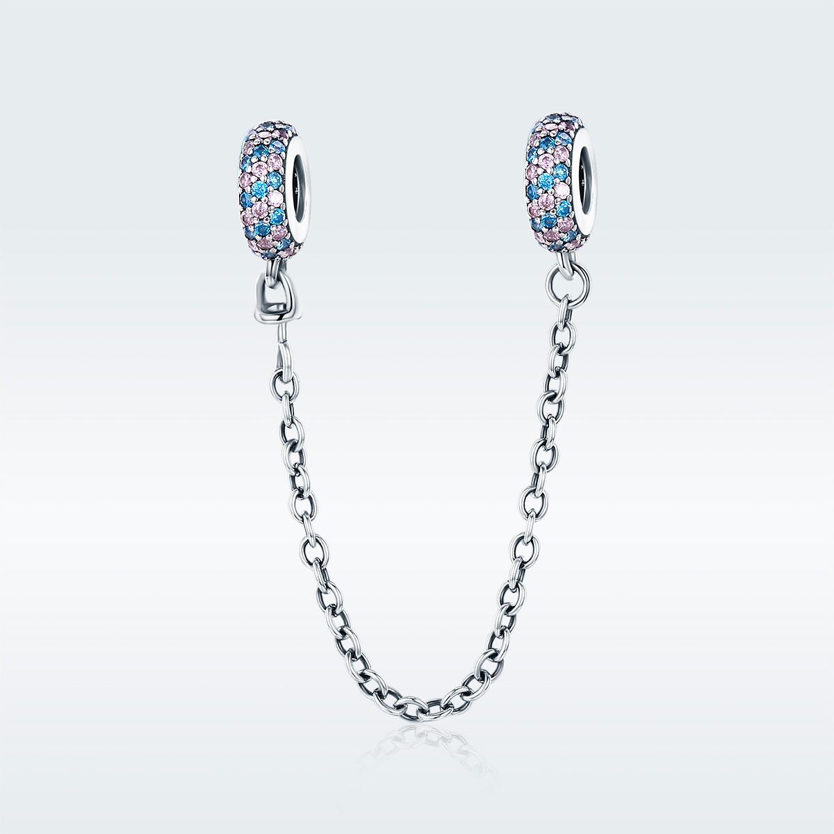 Pandora Style Roze Blauw Wonder Veiligheidsketting - SCC379
