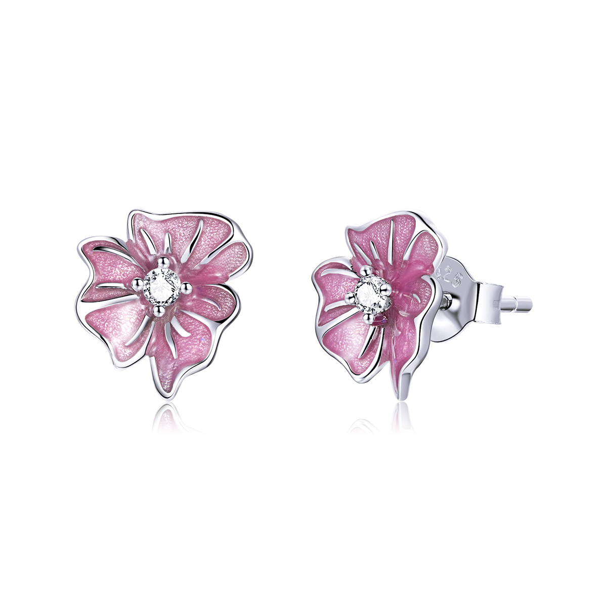 Pandora Style Bloeiende meeldraden Oorknopjes - BSE471 Pandora Style Bloeiende meeldraden Oorknopjes - BSE471