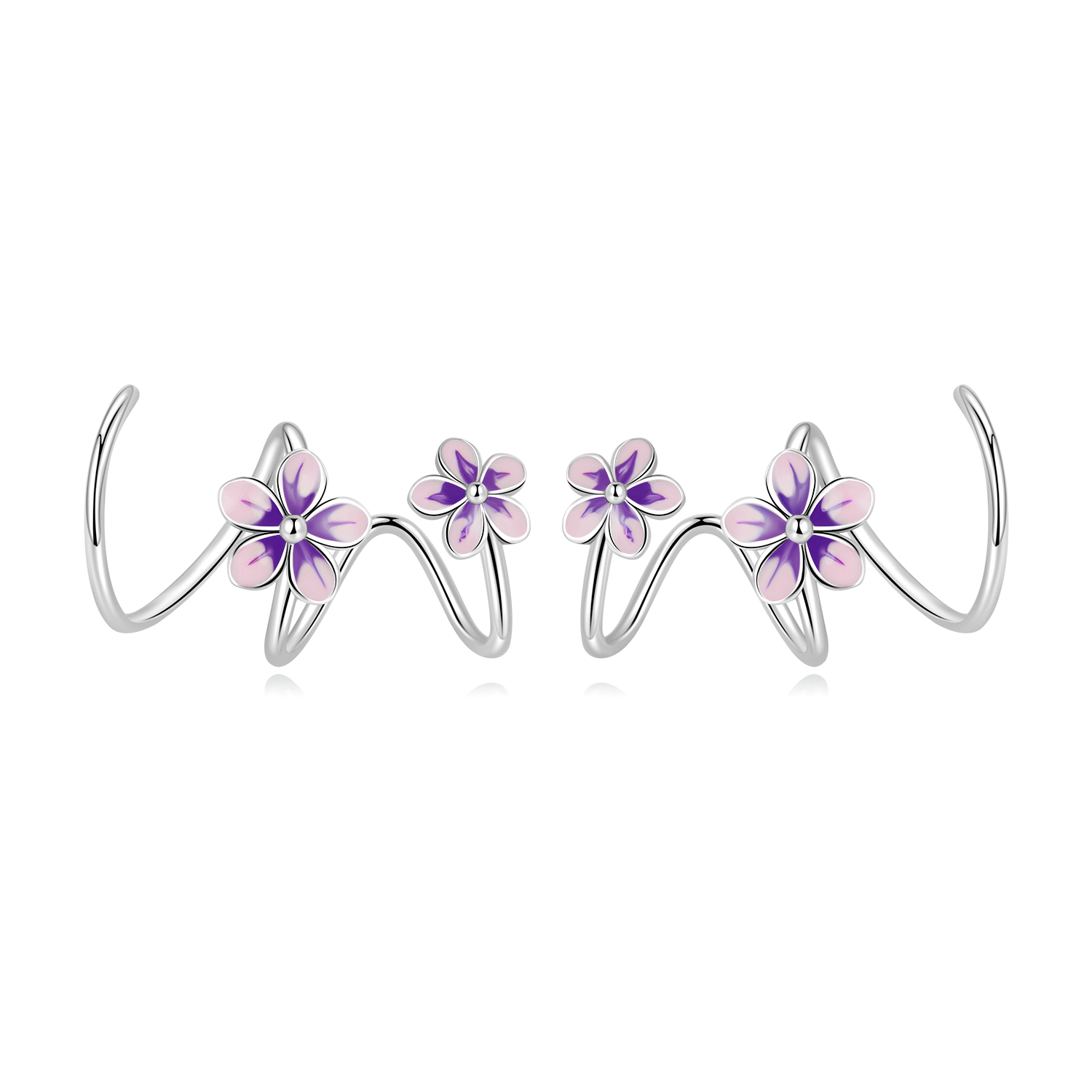 Pandora Style Bloemen Oorknopjes - SCE1462 Pandora Style Bloemen Oorknopjes - SCE1462