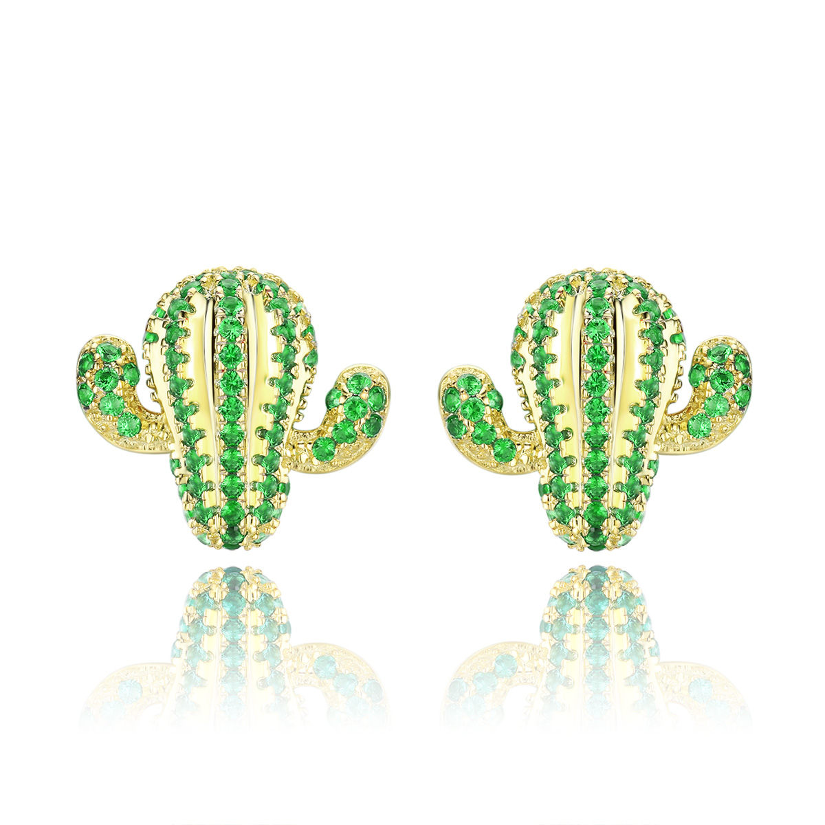 Pandora Style Cactus Oorknopjes - BSE013