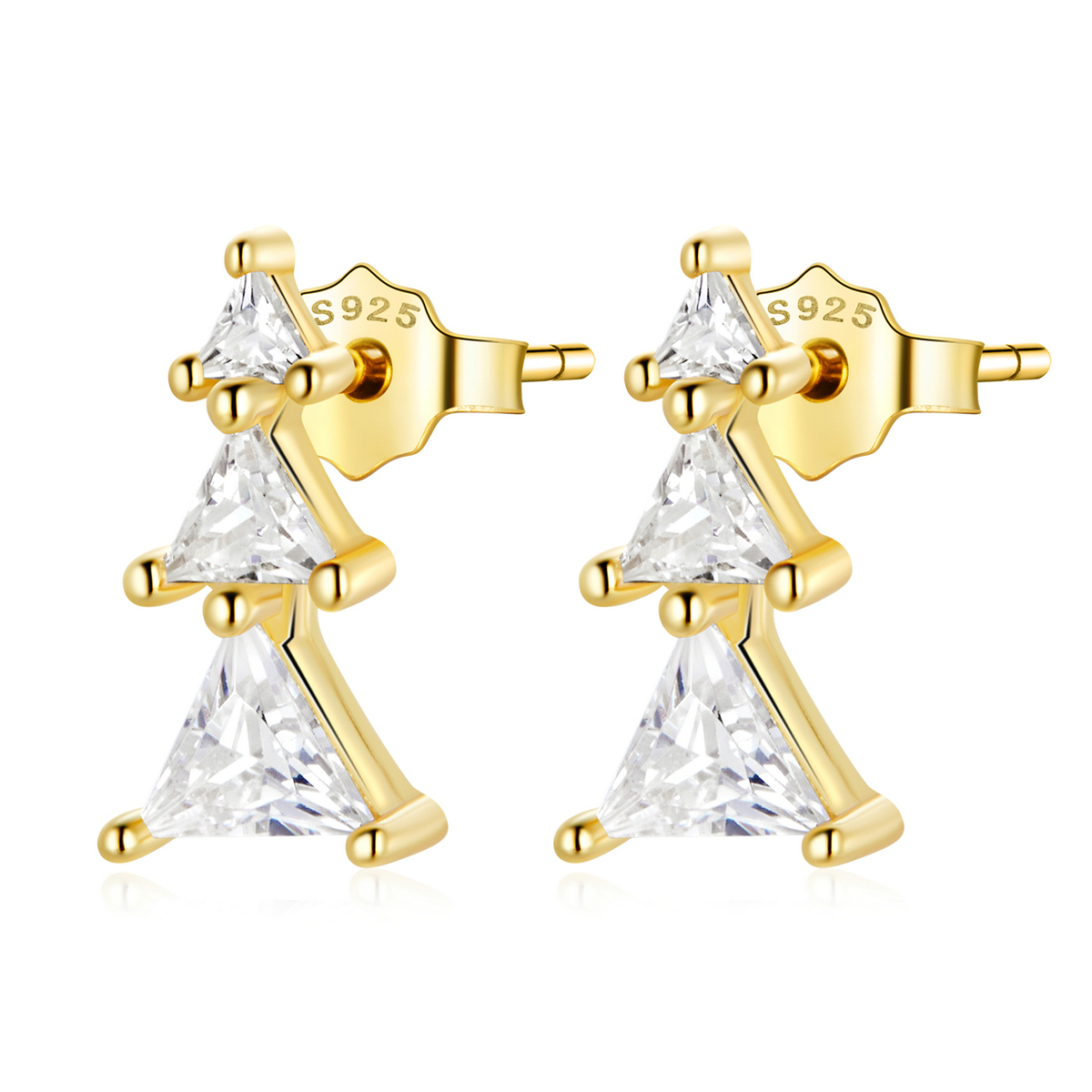 Pandora Style Delicate kerstboom Oorknopjes - SCE1268-B Pandora Style Delicate kerstboom Oorknopjes - SCE1268-B