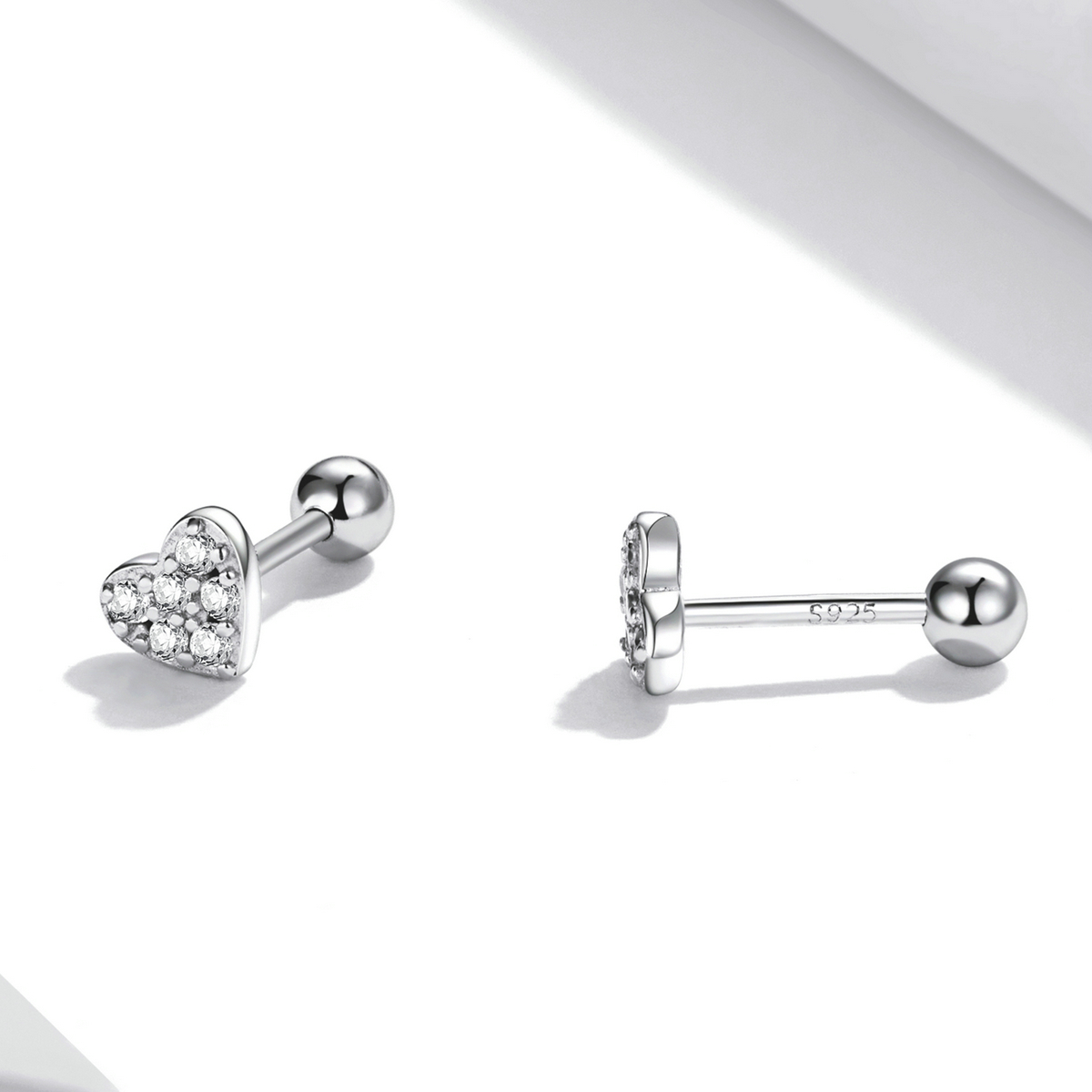 Pandora Style Eenvoudige liefde Oorknopjes - SCE1298