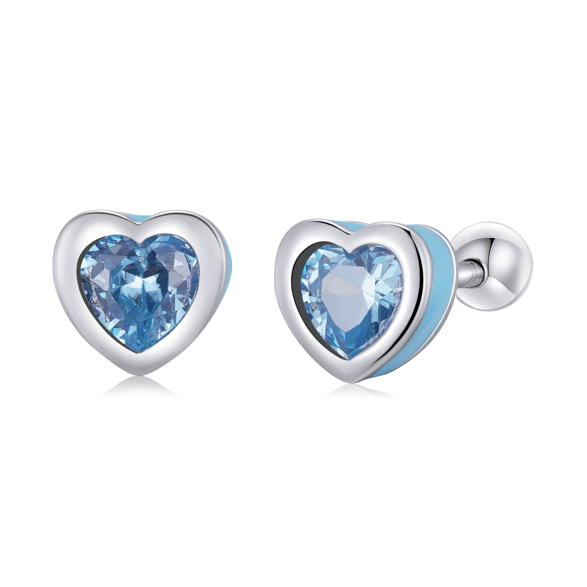 Pandora Style Eenvoudige liefde Oorknopjes - SCE1352-LB Pandora Style Eenvoudige liefde Oorknopjes - SCE1352-LB