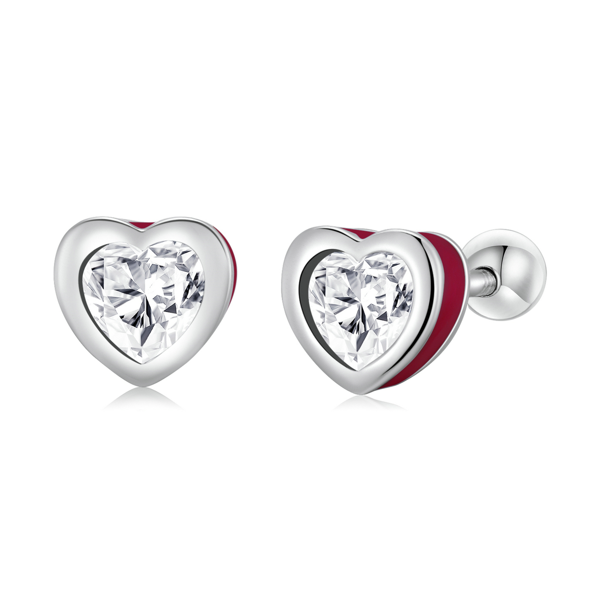 Pandora Style Eenvoudige liefde Oorknopjes - SCE1352-VT Pandora Style Eenvoudige liefde Oorknopjes - SCE1352-VT