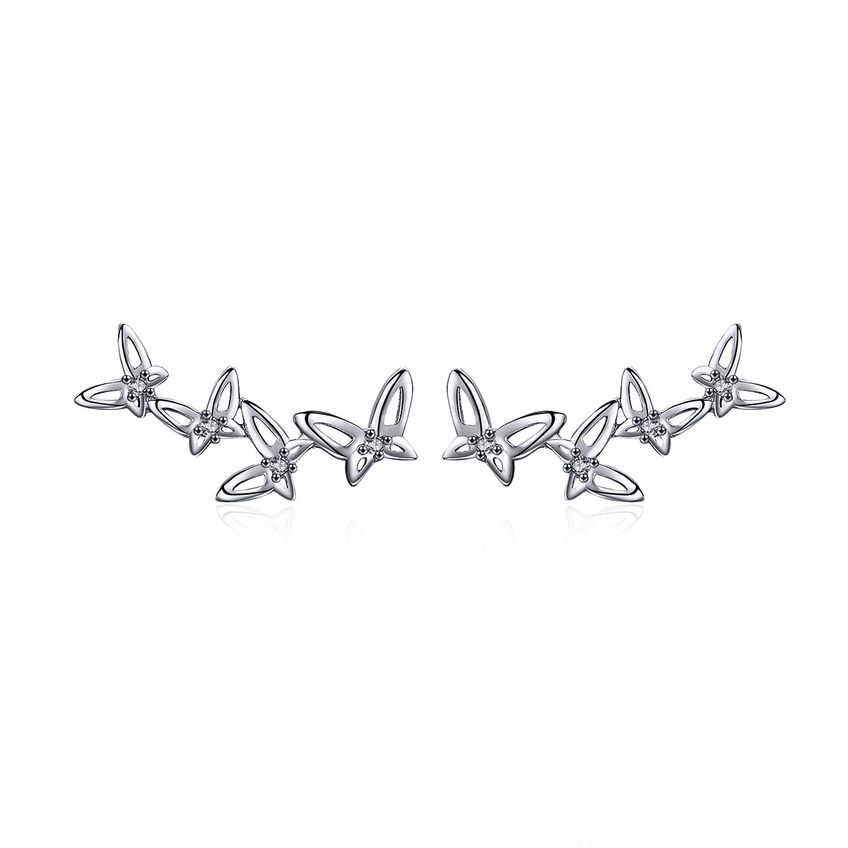 Pandora Style Elegante Vlinderdans Oorknopjes - BSE056 Pandora Style Elegante Vlinderdans Oorknopjes - BSE056