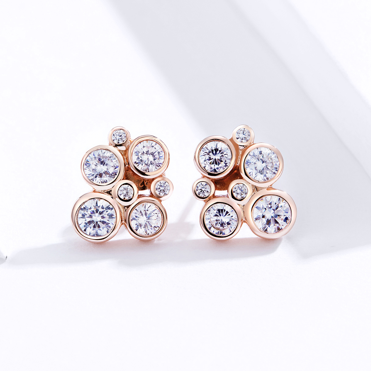 Pandora Style Geometrische Bubbel Oorknopjes - SCE810