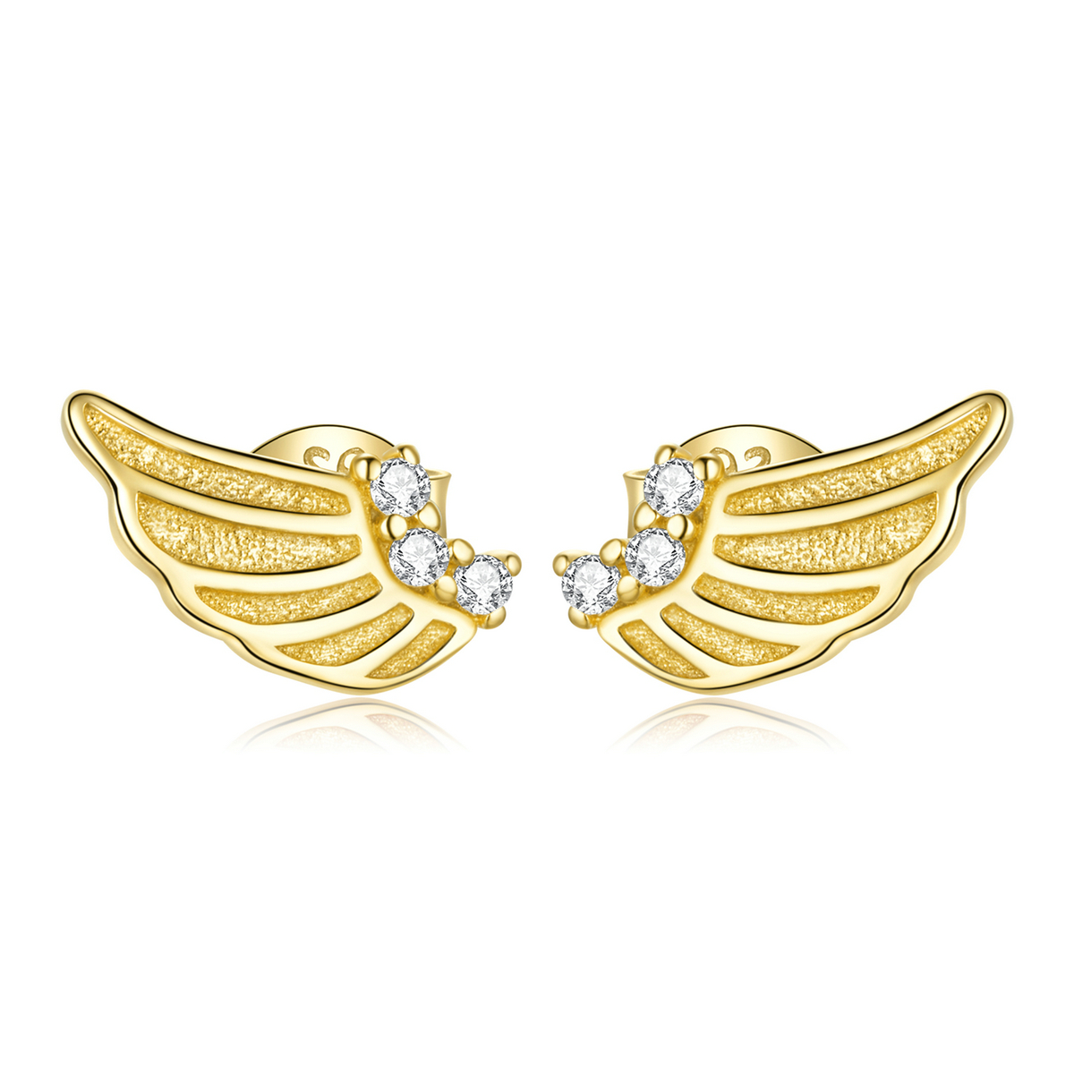 Pandora Style Gouden Vleugels Oorknopjes - BSE524 Pandora Style Gouden Vleugels Oorknopjes - BSE524