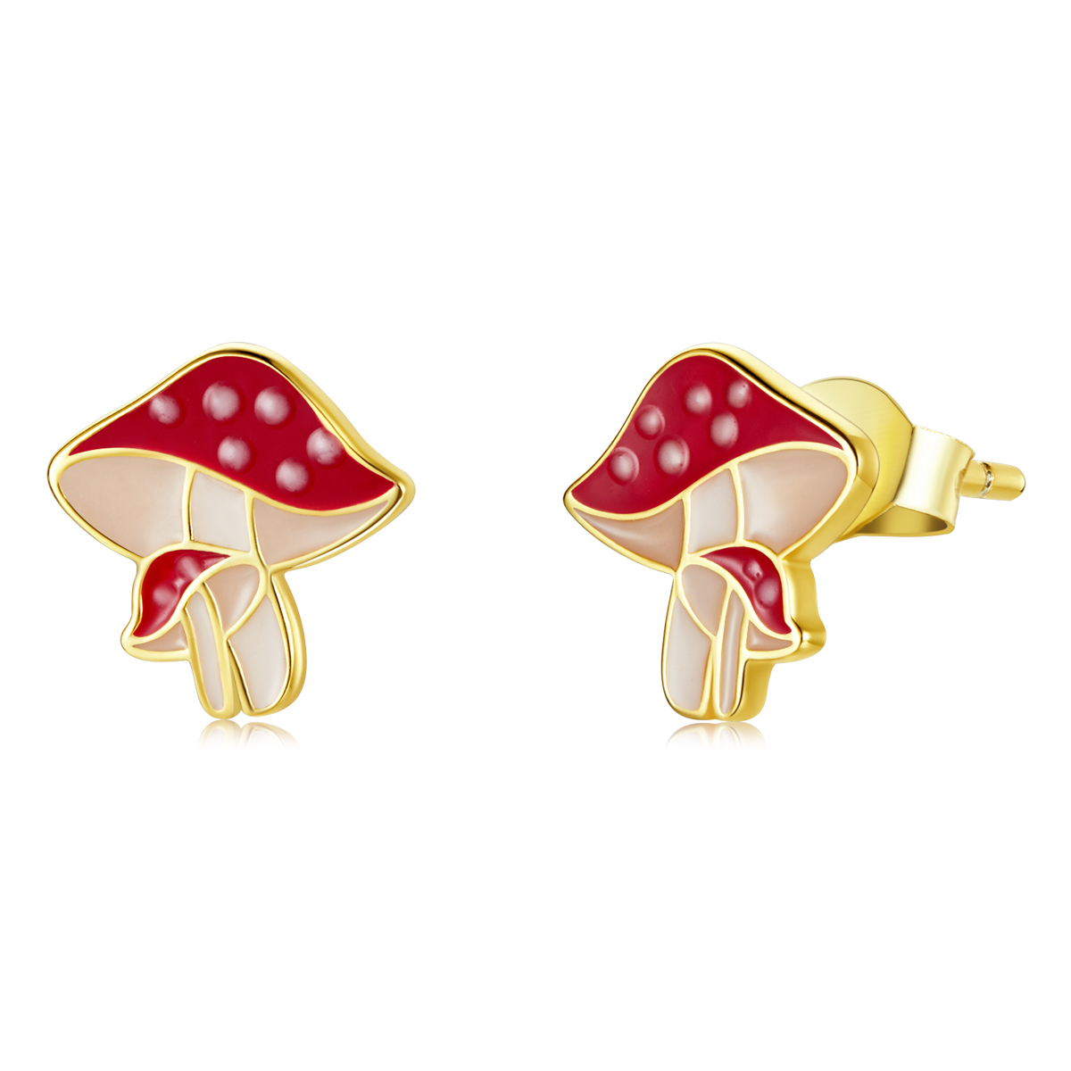 Pandora Style Herfst - Paddenstoelen Oorknopjes - SCE1245 Pandora Style Herfst - Paddenstoelen Oorknopjes - SCE1245