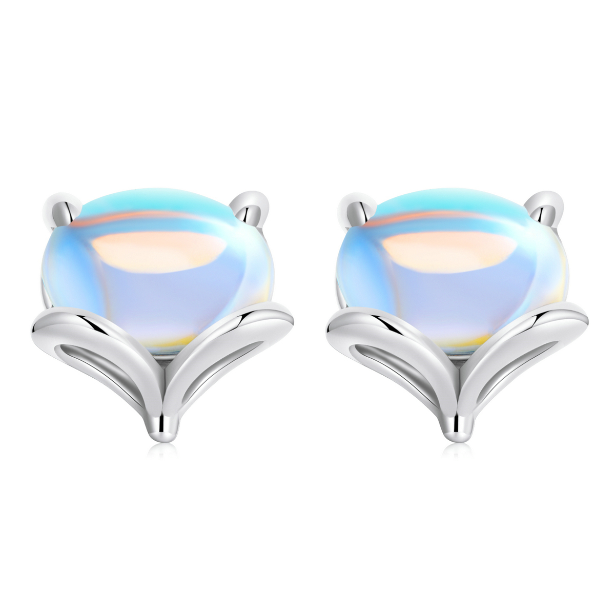 Pandora Style Maansteen Vos Oorknopjes - SCE1386 Pandora Style Maansteen Vos Oorknopjes - SCE1386