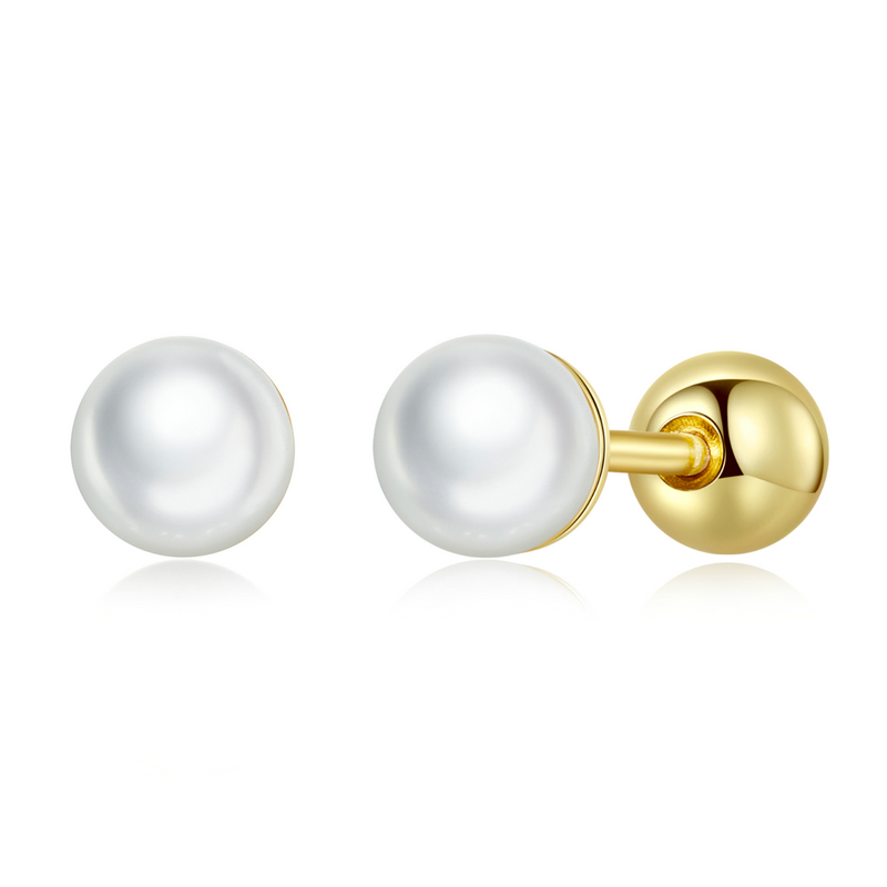 Pandora Style Parel Oorknopjes - BSE630-BL Pandora Style Parel Oorknopjes - BSE630-BL