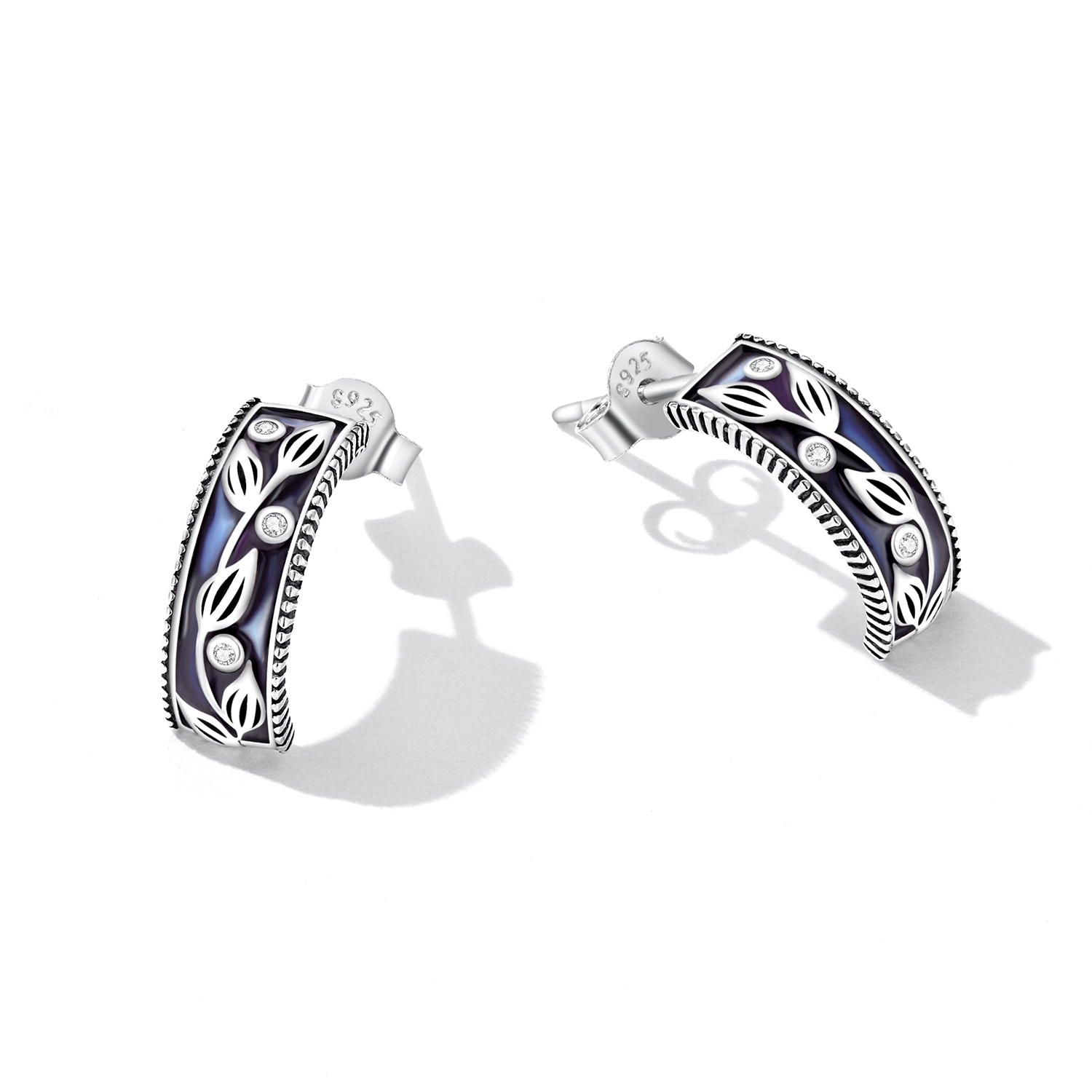 Pandora Style Retro Patroon Oorknopjes - SCE1415