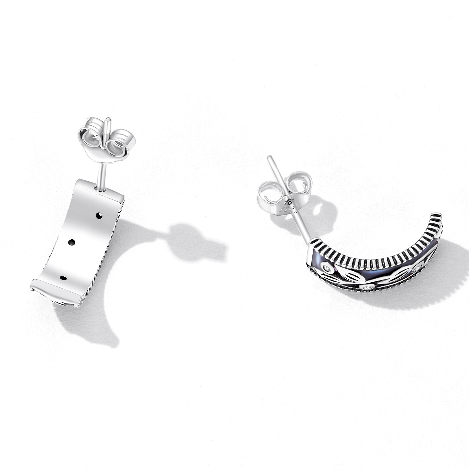 Pandora Style Retro Patroon Oorknopjes - SCE1415