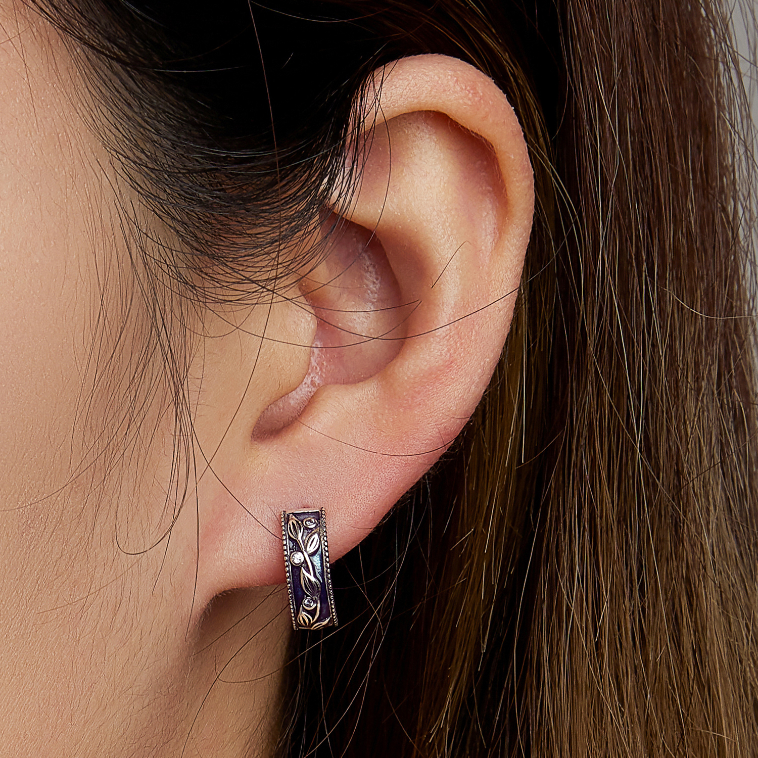 Pandora Style Retro Patroon Oorknopjes - SCE1415