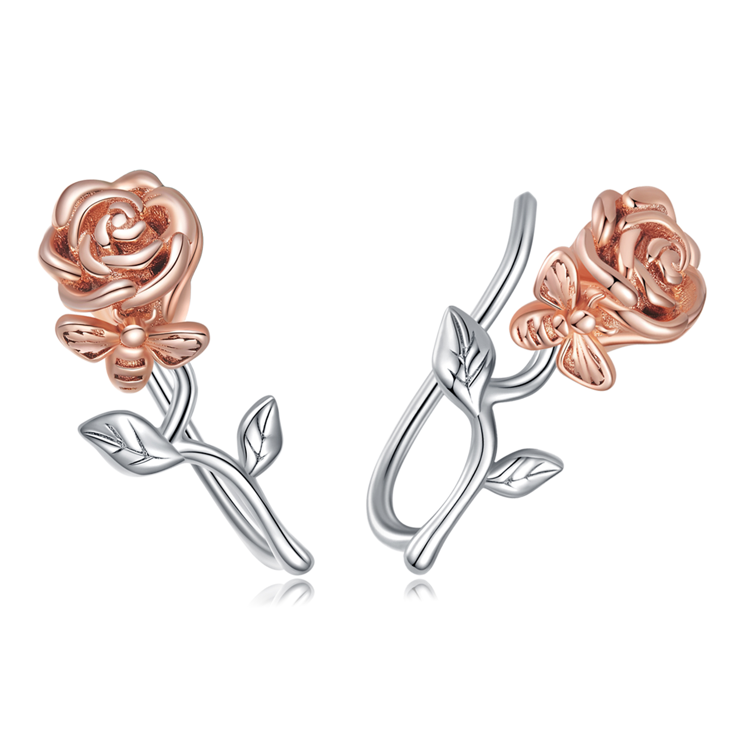 Pandora Style Roos Oorknopjes - BSE682 Pandora Style Roos Oorknopjes - BSE682
