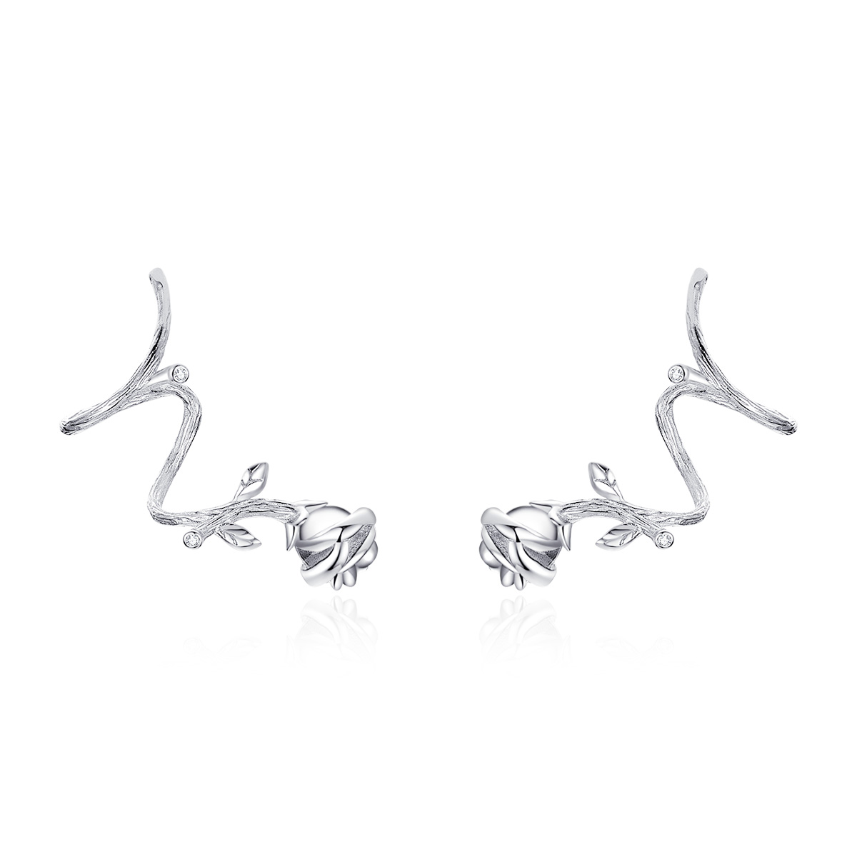 Pandora Style Rozen Oorknopjes - BSE238 Pandora Style Rozen Oorknopjes - BSE238