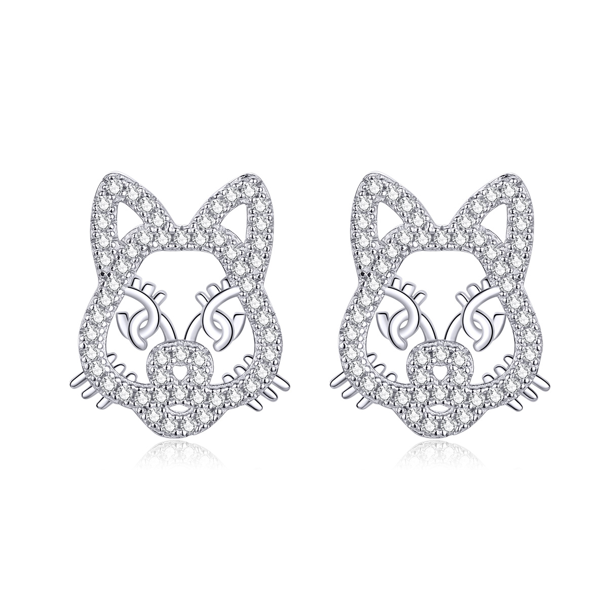 Pandora Style Schattige en schattige tijger Oorknopjes - SCE763 Pandora Style Schattige en schattige tijger Oorknopjes - SCE763