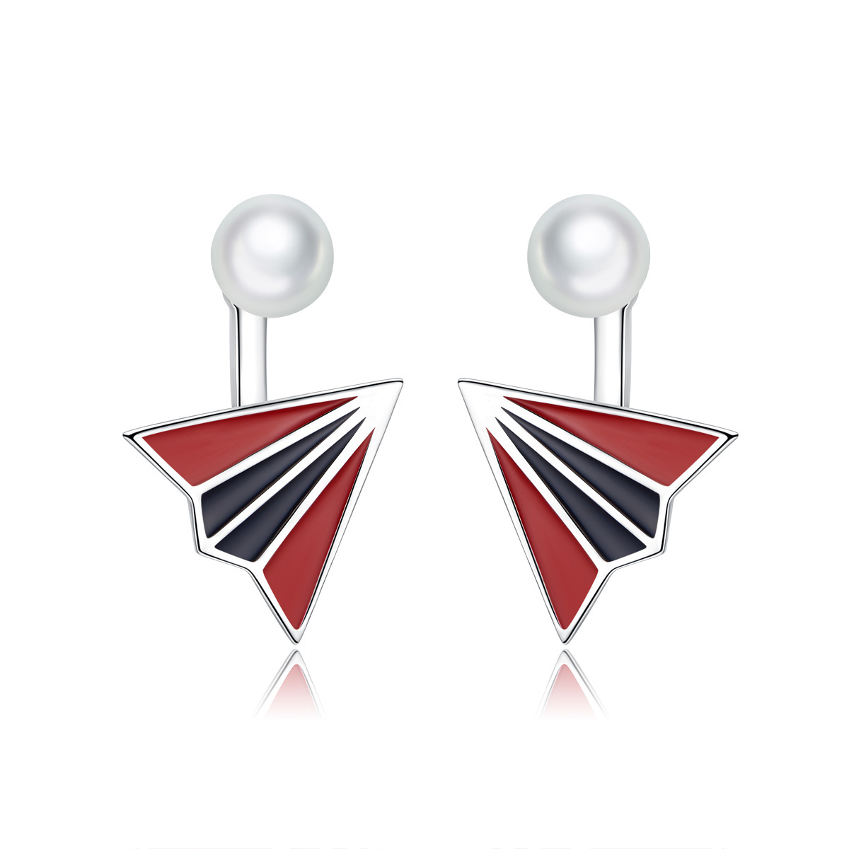 Pandora Style Vliegtuig Oorknopjes - BSE126 Pandora Style Vliegtuig Oorknopjes - BSE126