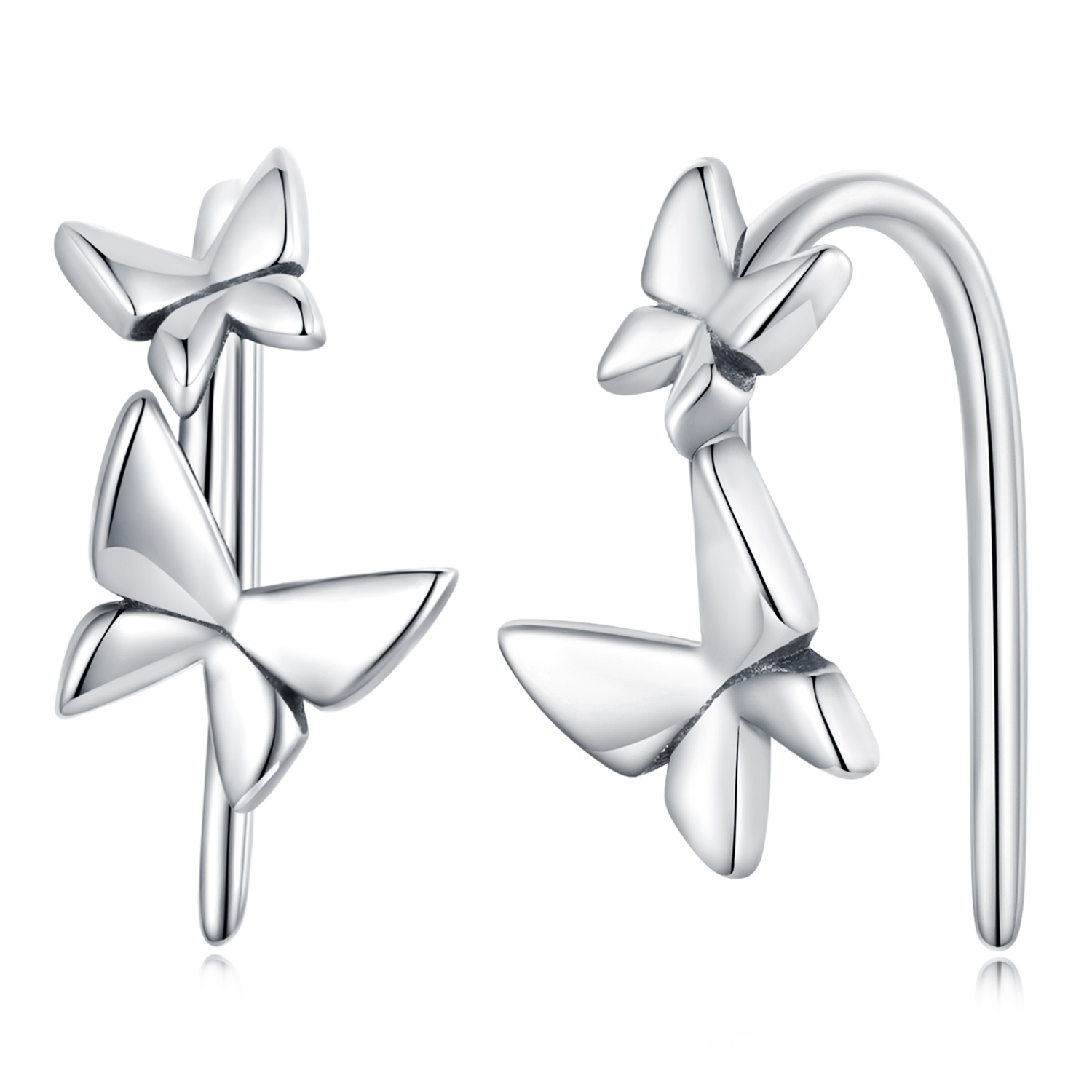 Pandora Style Vlinder Oorknopjes - SCE1501 Pandora Style Vlinder Oorknopjes - SCE1501