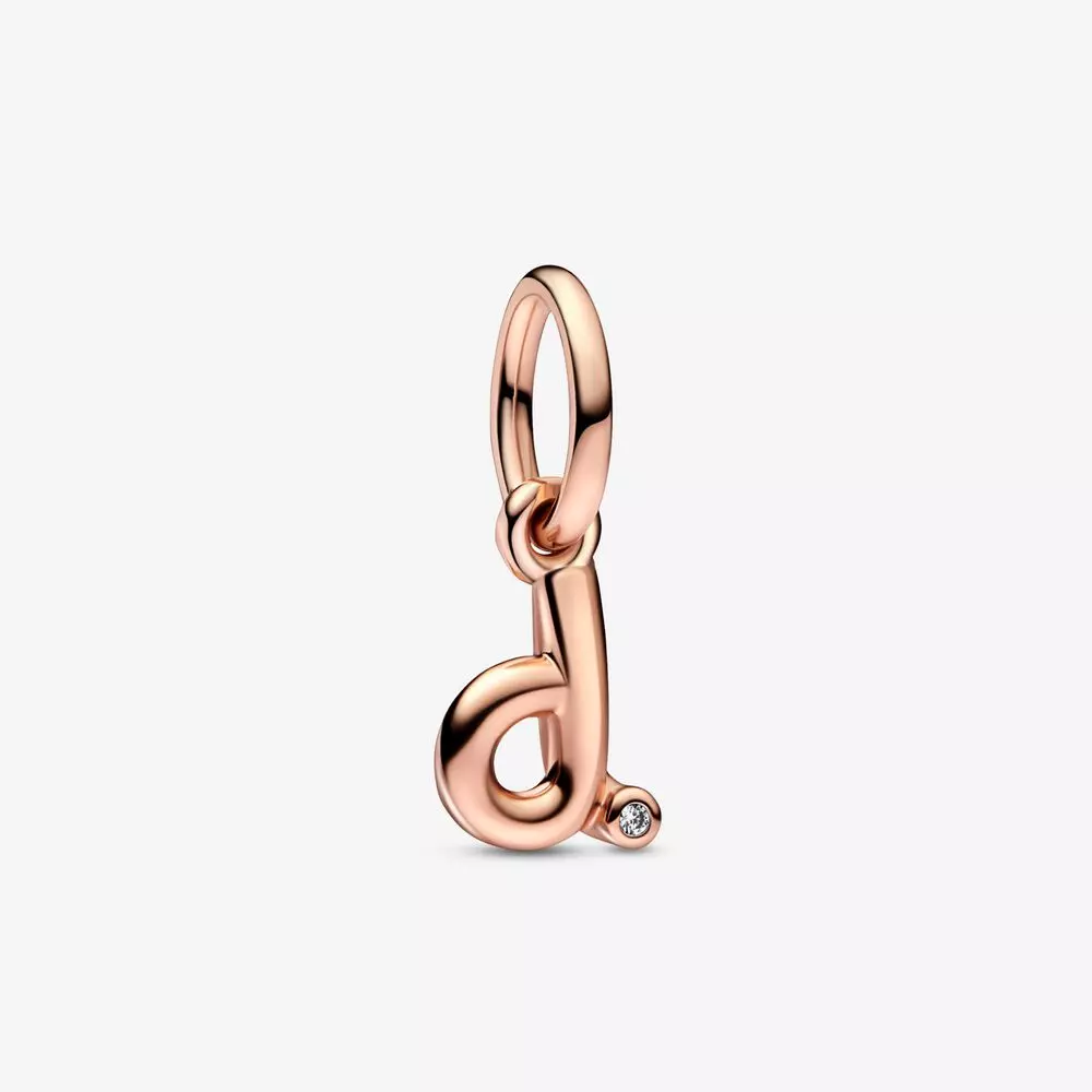 PANDORA Brief D Script Alfabet Dangle Charm - 782534C01