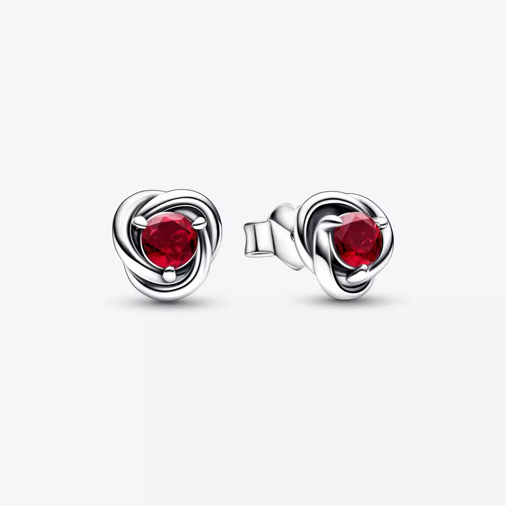 PANDORA Juli Ware Rode Eeuwigheid Cirkel Oorknopjes - 292334C01