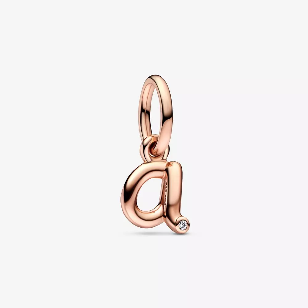 PANDORA Letter A Script Alphabet Dangle Charm - 782531C01
