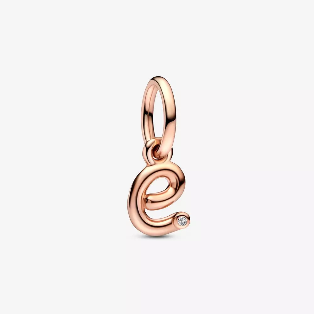 PANDORA Letter E Script Alphabet Dangle Charm - 782463C01