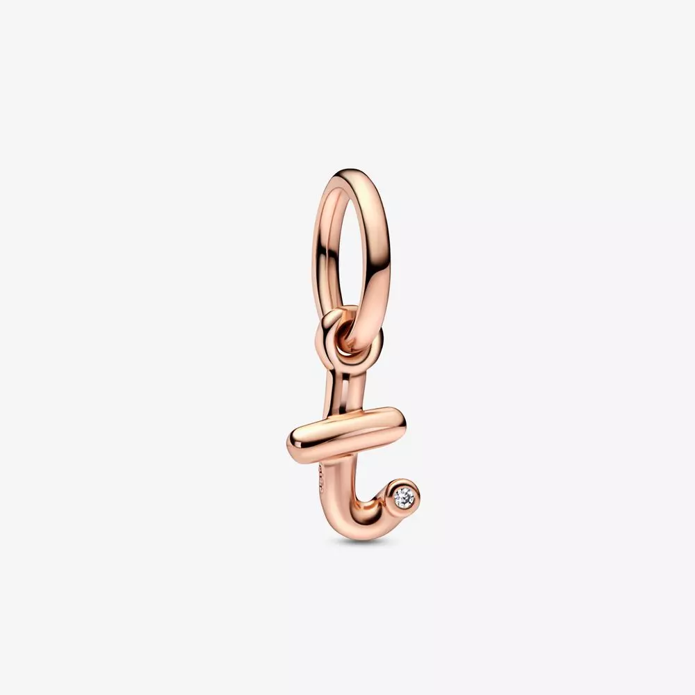 PANDORA Letter T Script Alphabet Dangle Charm - 782469C01