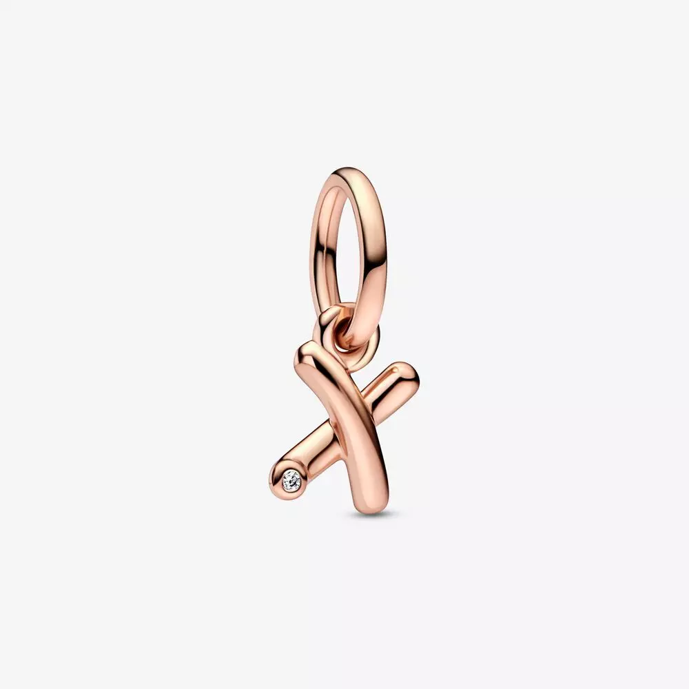 PANDORA Letter X Script Alphabet Dangle Charm - 782482C01