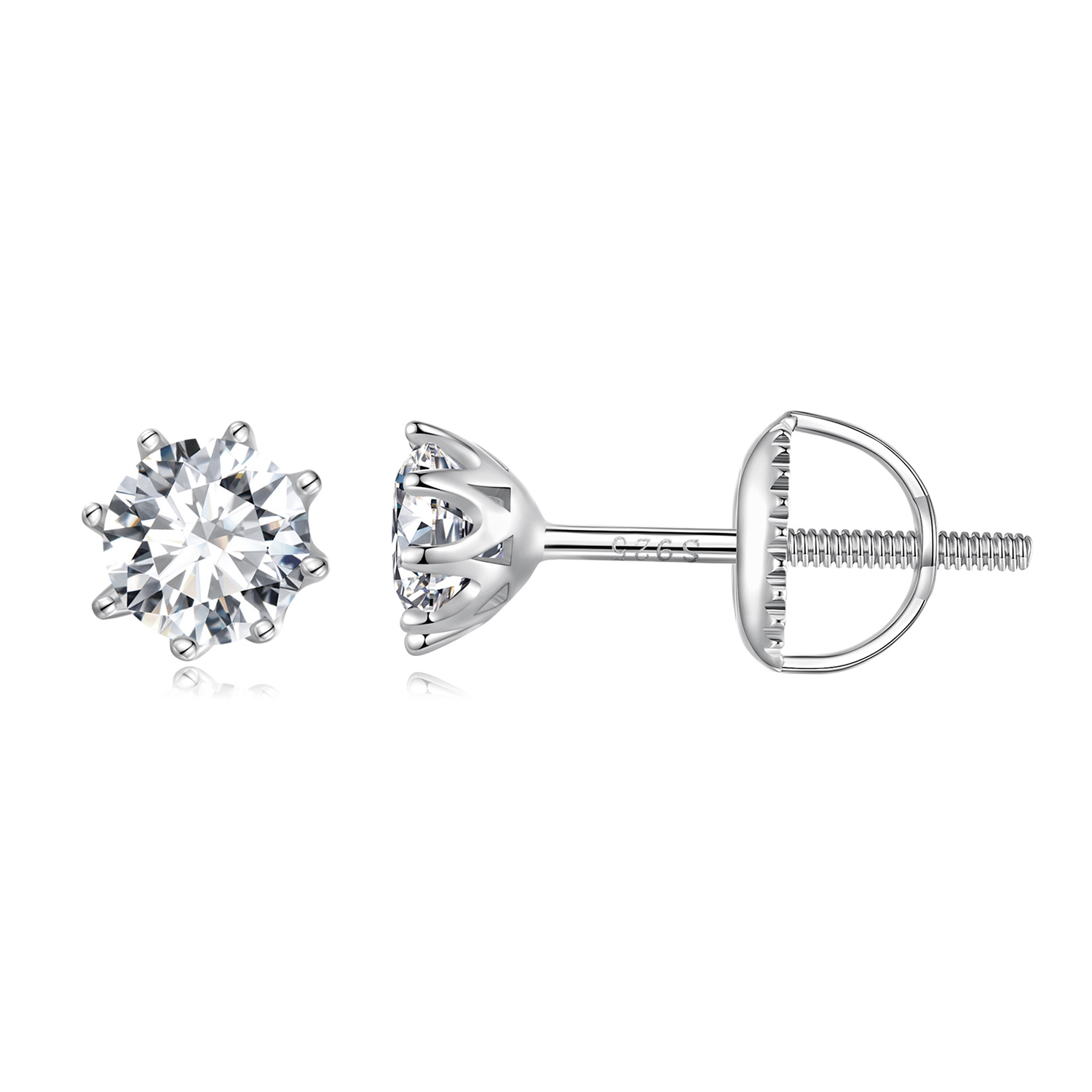 Pandora Stijl 0.5 Karaat Moissanite Hoop Oorbellen - MSE019-S Pandora Stijl 0.5 Karaat Moissanite Hoop Oorbellen - MSE019-S