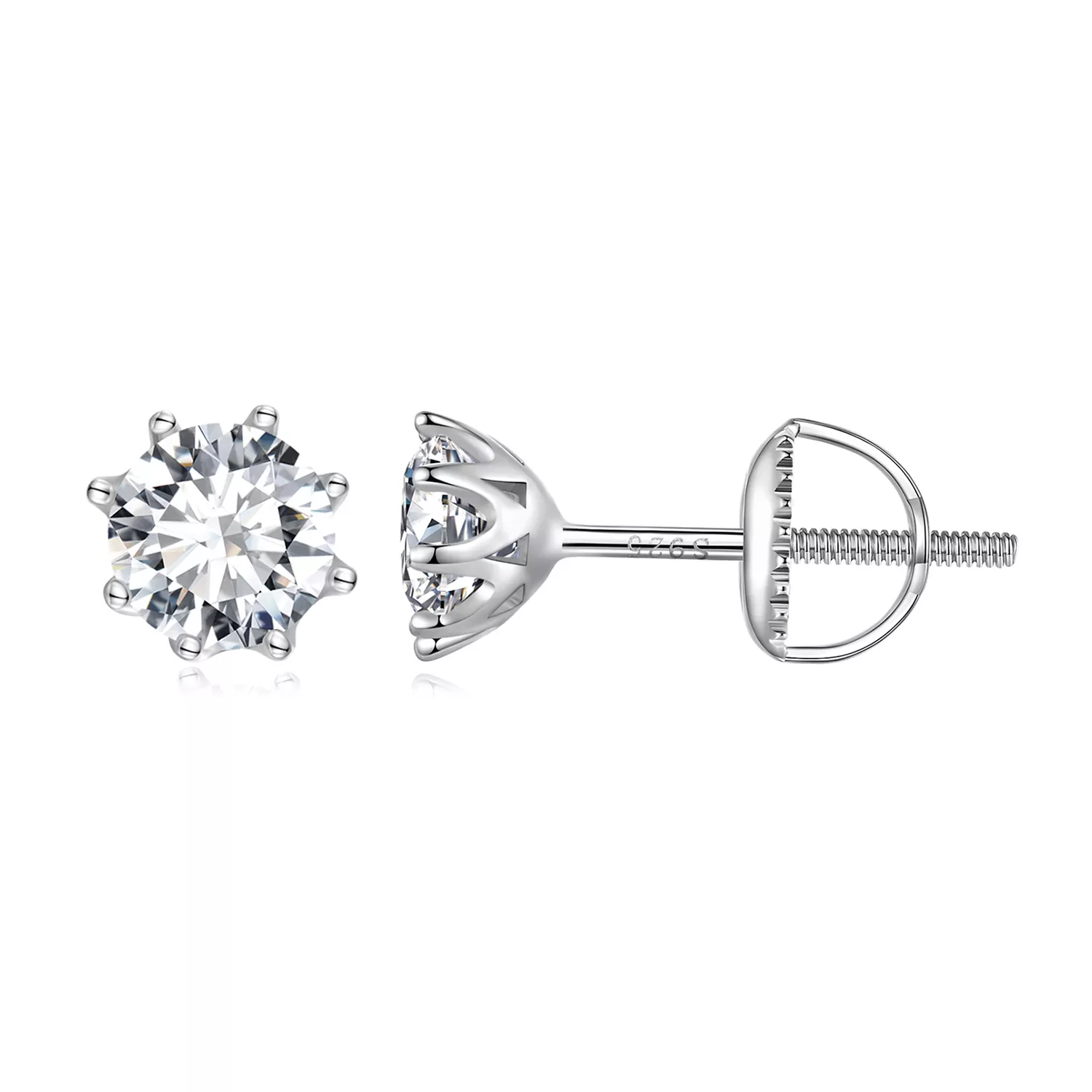 Pandora Stijl 1 Karaat Moissanite Stud Oorbellen - MSE019-L