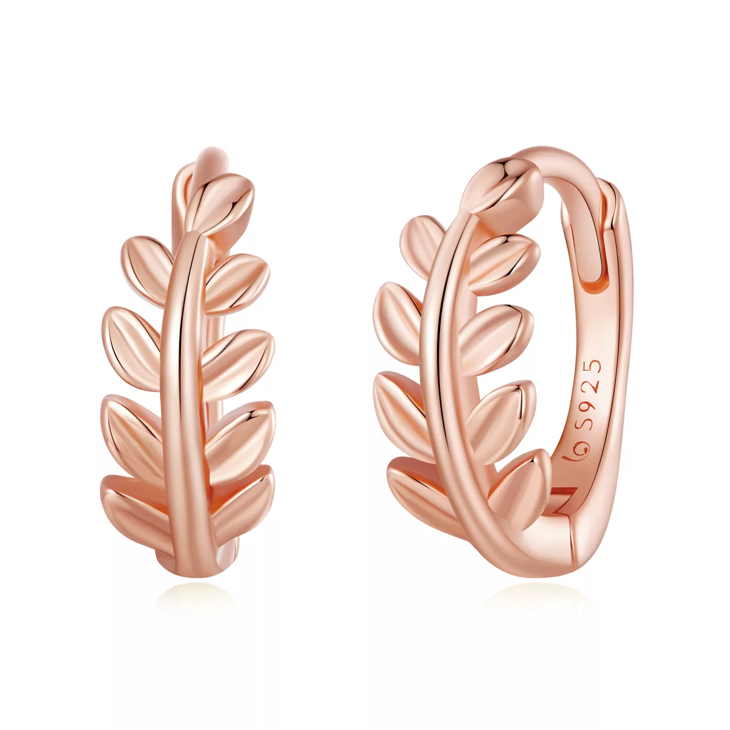 Pandora Stijl Bladeren Hoops Oorbellen - BSE500-C