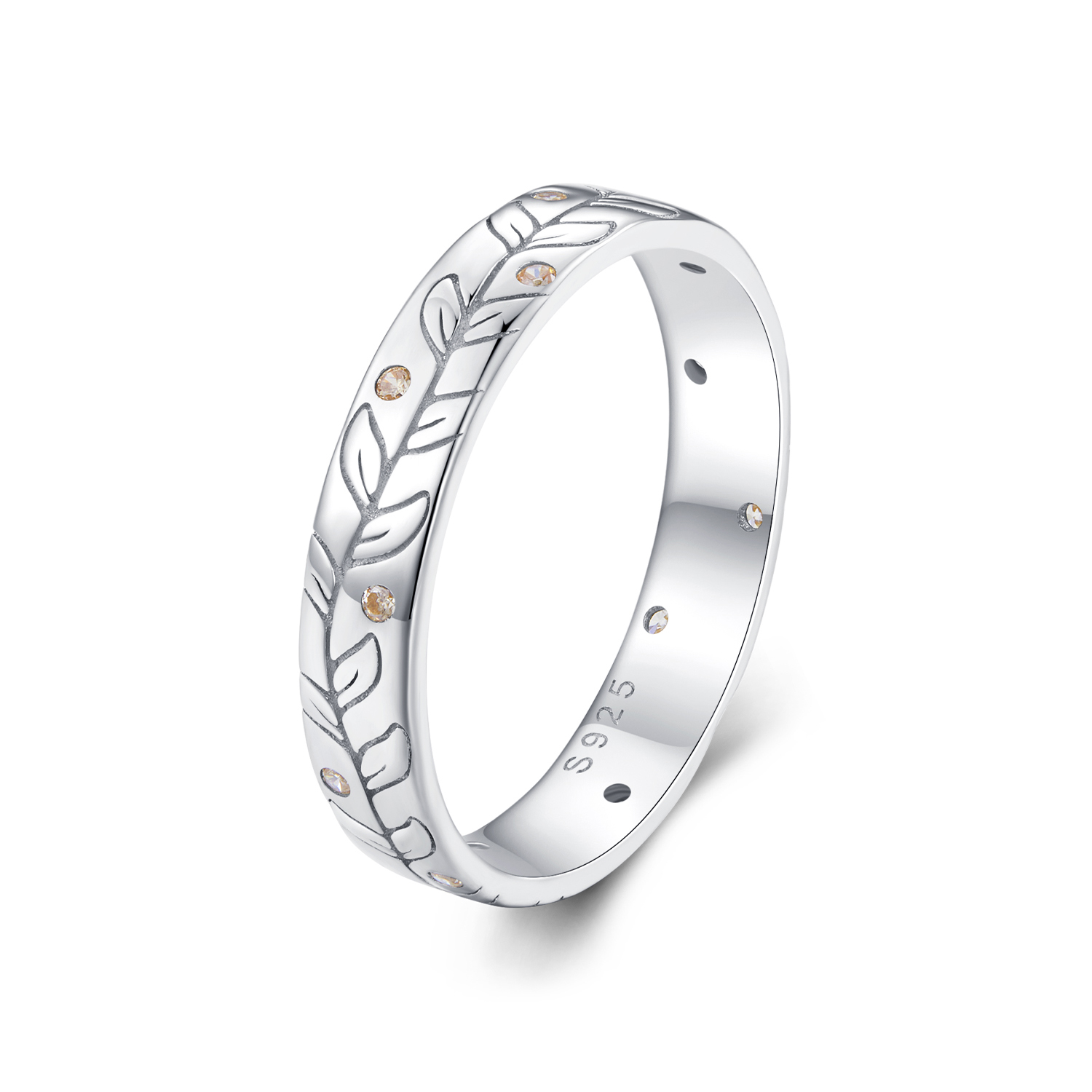 Pandora Stijl Eenvoudige Zoete Herfstbladeren Ring - BSR444 Pandora Stijl Eenvoudige Zoete Herfstbladeren Ring - BSR444