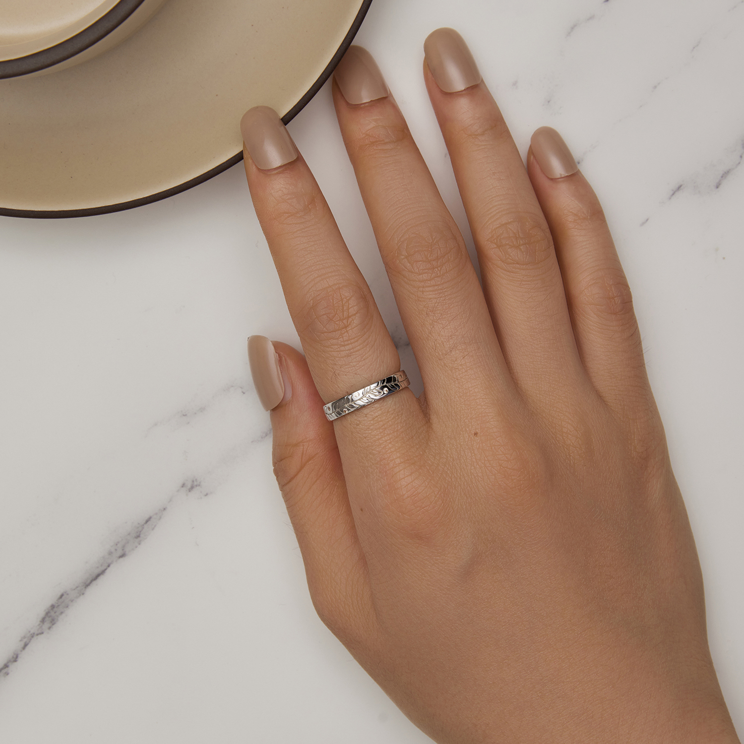 Pandora Stijl Eenvoudige Zoete Herfstbladeren Ring - BSR444