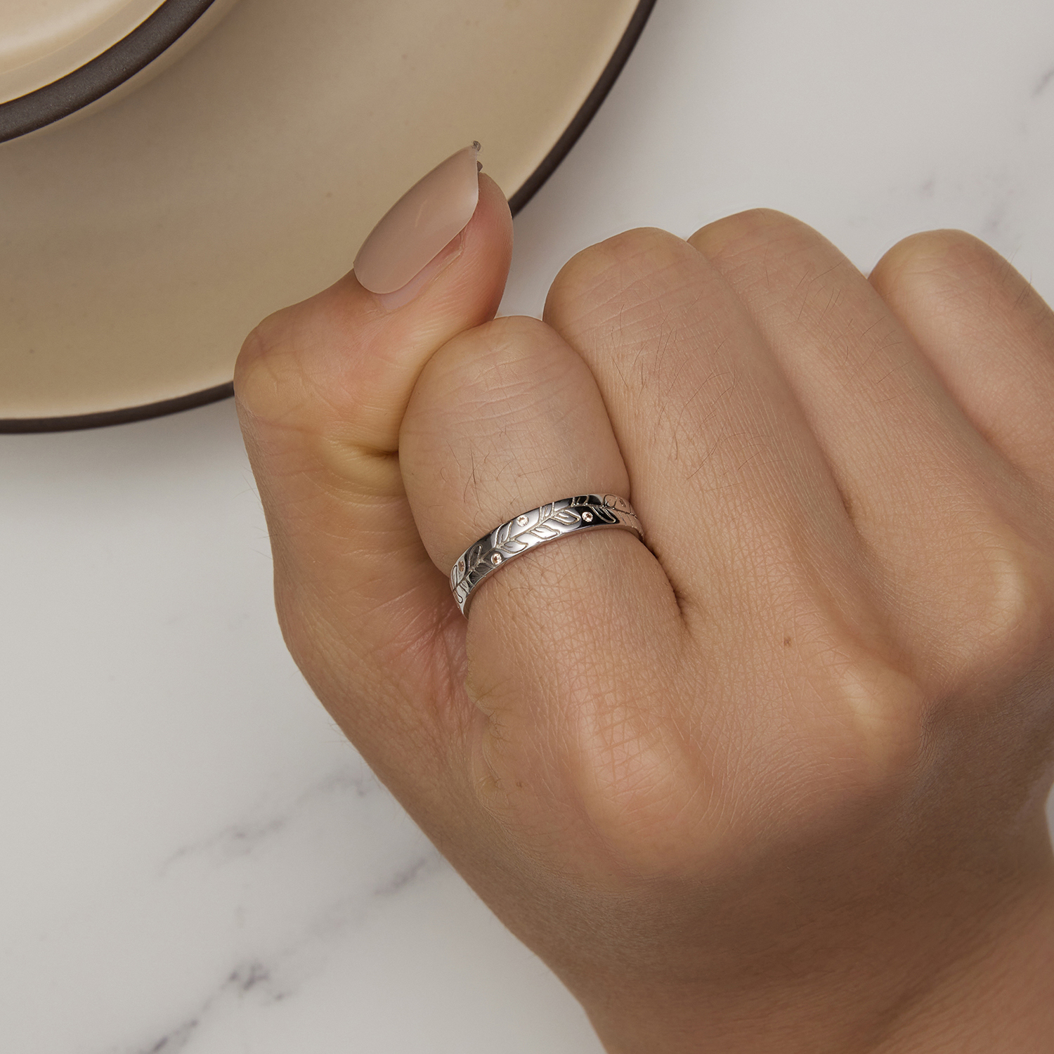 Pandora Stijl Eenvoudige Zoete Herfstbladeren Ring - BSR444