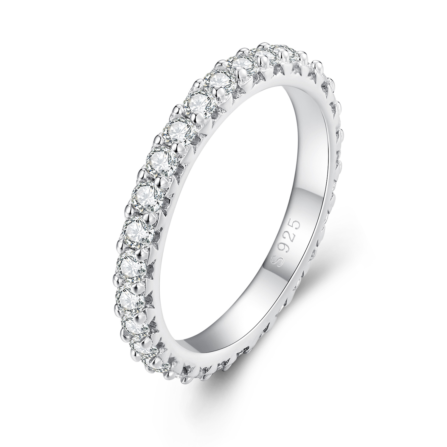 Pandora Stijl Fijne Moissanite Diamanten Ring - MSR028 Pandora Stijl Fijne Moissanite Diamanten Ring - MSR028
