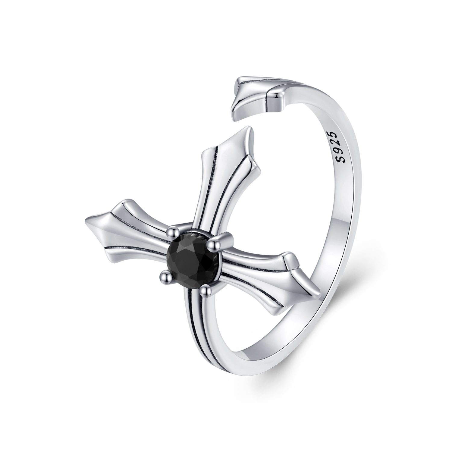 Pandora Stijl Kruis Open Ring - SCR939 Pandora Stijl Kruis Open Ring - SCR939