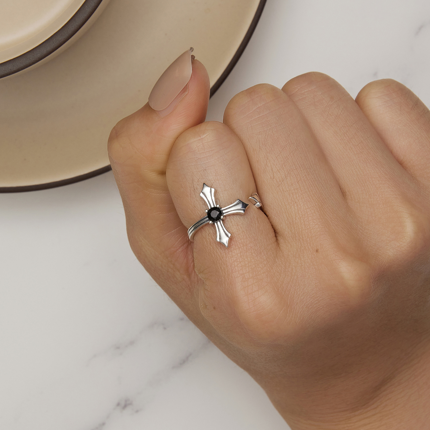 Pandora Stijl Kruis Open Ring - SCR939