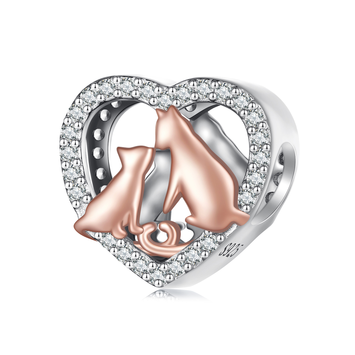 Pandora Stijl Kus De Kat Bedel - SCC2517 Pandora Stijl Kus De Kat Bedel - SCC2517
